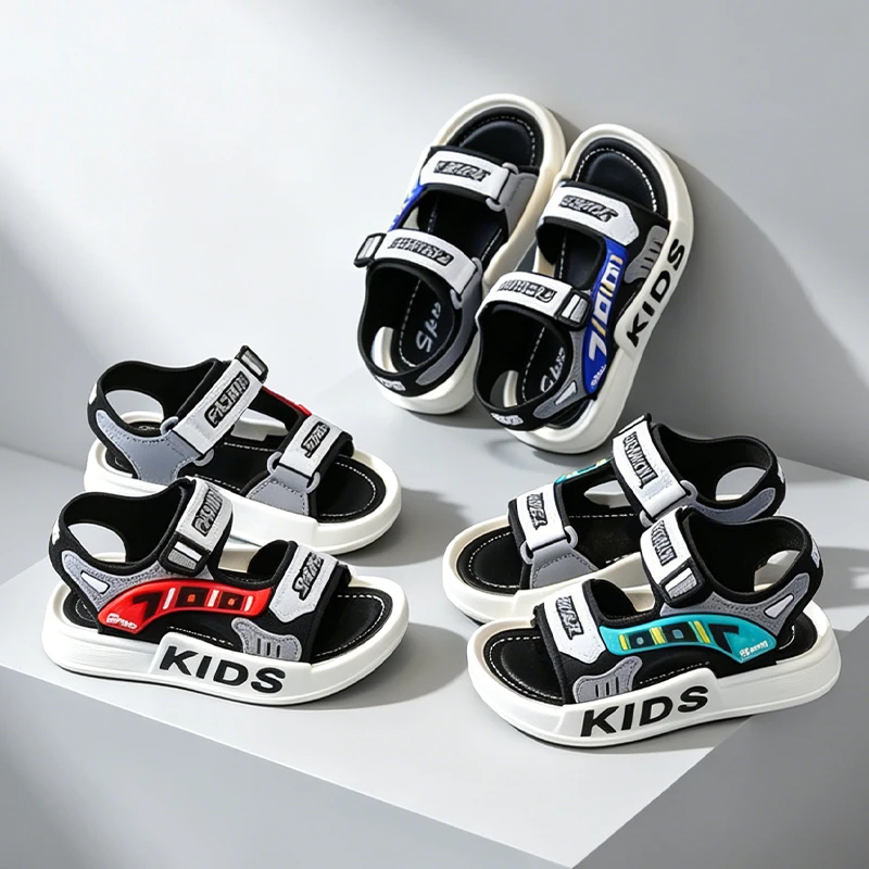 

Kids Boys Fashion Sport Sandals, Soft Non Slip Sole Casual Breathable Summer Outdoor Beach Walking Children Shoes
