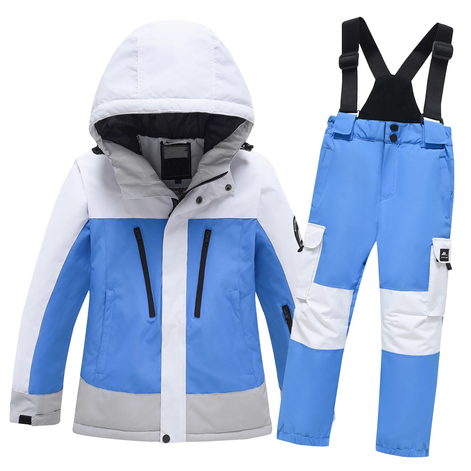 

Kids Ski Suit,Windproof Waterproof Warm Snow Wear,Girls Boys Winter Skiing Snowboarding Jacket Pants Set,Children's Snow Suits