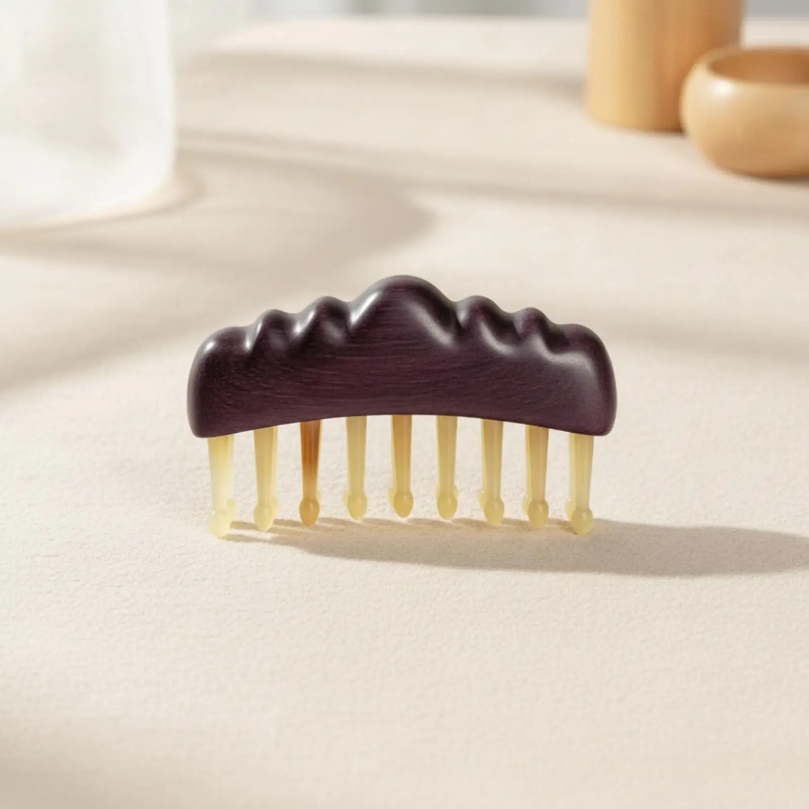 Wooden Massage Comb with Goatinstrument Tines Gentle for Home Use