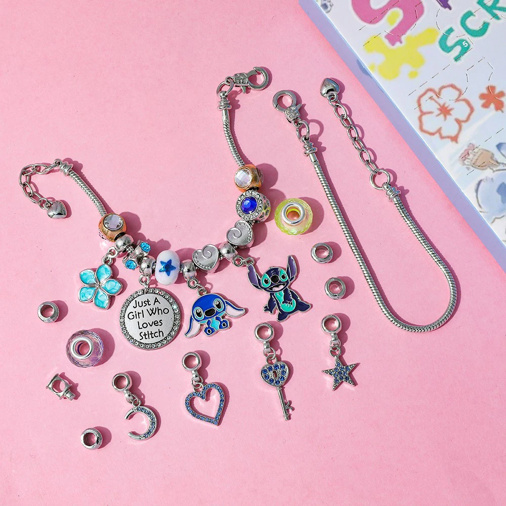 Disney Cartoon Creative Cute Stitch Series Bracelet Accessories DIY Bracelet Blind Box Personalized Fashion Party Gifts