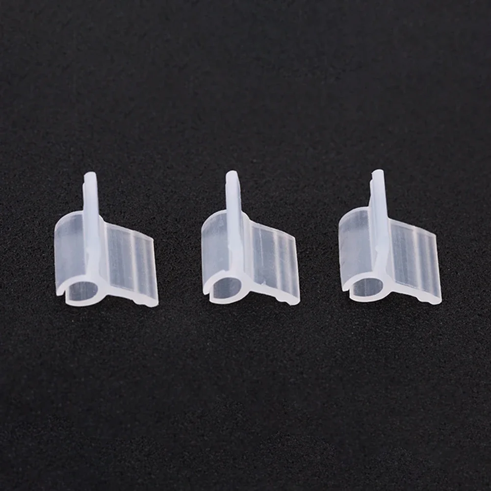 100pcs Transparent Plastic Plant Grafting Clips For 2mm 2.5mm 3mm 3.5mm 4mm 4.5mm 5mm Stems Support And Vine Fixing