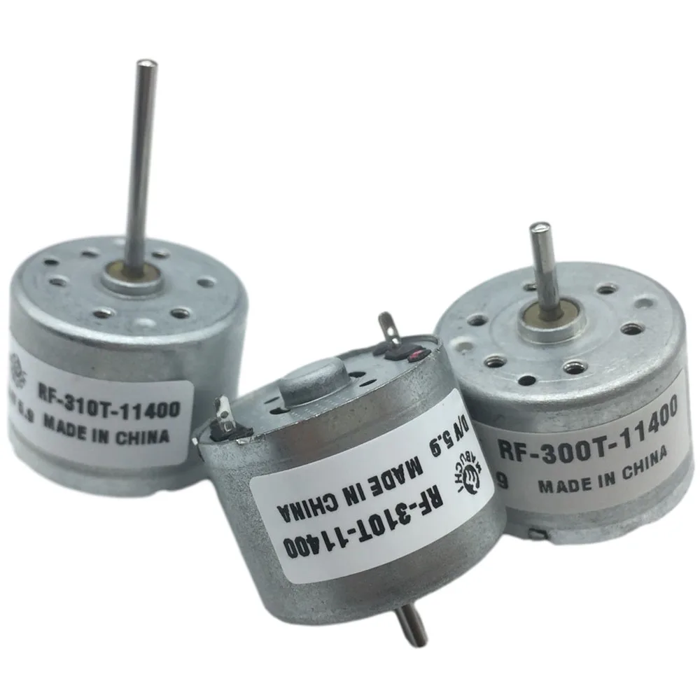 

Micro DC Motor RF-310T-11400 DC 3V 5.9V 6V 6400 RPM DC Motor 6mm/10mm/15mm/22mm Long Shaft DIY Mini Fan Motor