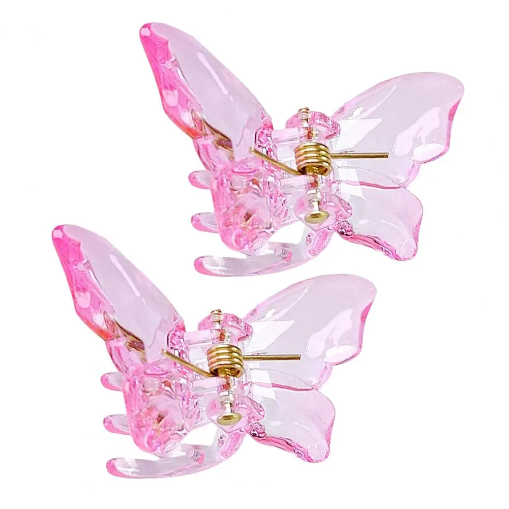 Colorful Hair Accessories Transparent Butterflies Shape Hair Claw Mini Hairpin Set for Girls Braiding Clip Headwear Hair