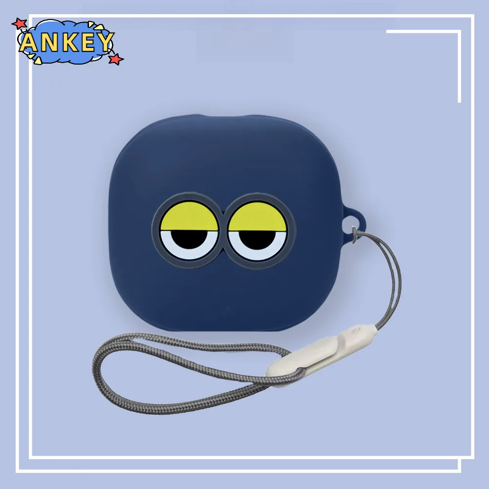 tui pour EarFun OpenJump, tuis en Silicone pour couteurs, mignon garon, housse de protection souple pour couteurs, peau de casque avec dragonne