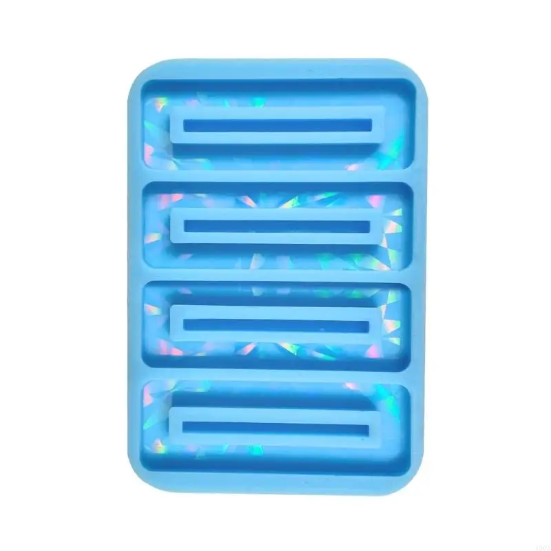 400A Barrette Resin Molds DIY Hair Pin Casting Mold Holographic-Hair Clip Mold Long Strip Silicone Molds for-Bookmark