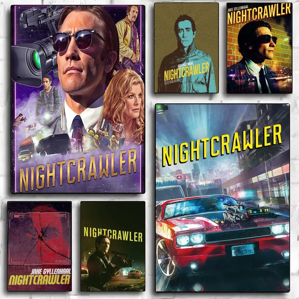 classic movie N-Nightcrawler-R Poster Minimalist Wall Sticker for Cafe Office Bar Home Decor and Gift