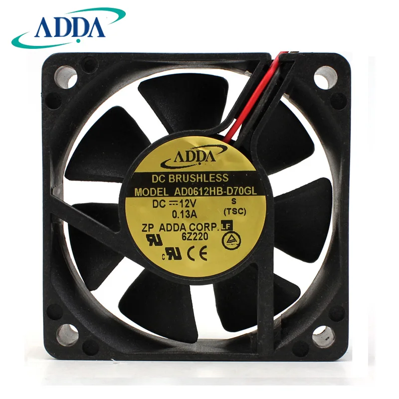 新しい-adda-ad0612hb-d70gl-6015-12v013a-6-センチメートルダブルボールベアリング冷却ファン