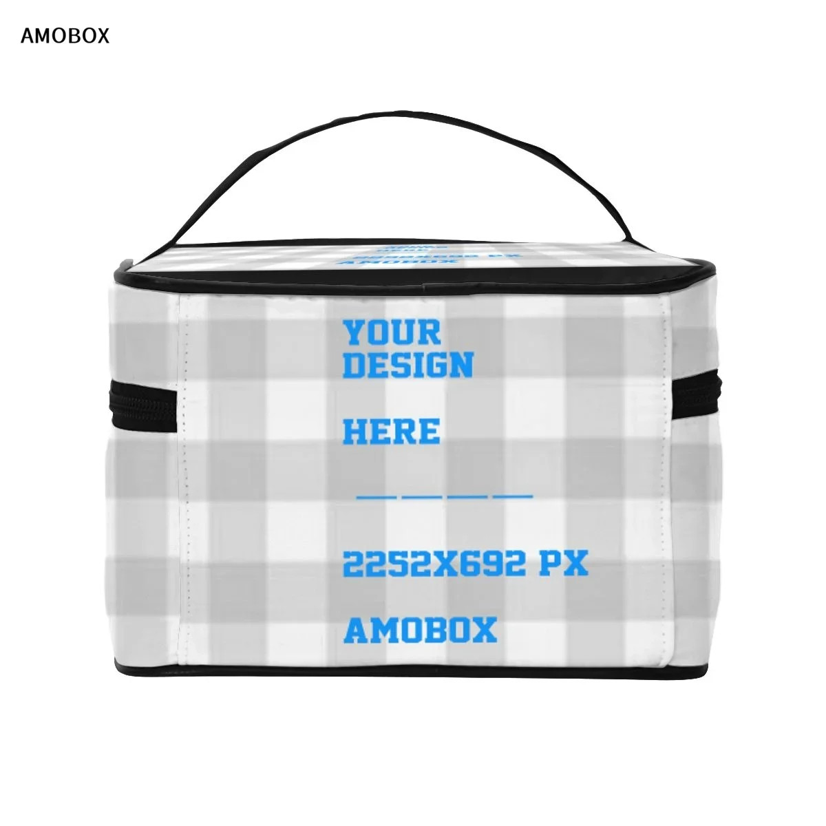 AMOBOX-Customizable Cosmetic Bag Set, Travel Toiletry Bag, Makeup Organizer, Double Zipper, Bathroom Organizer