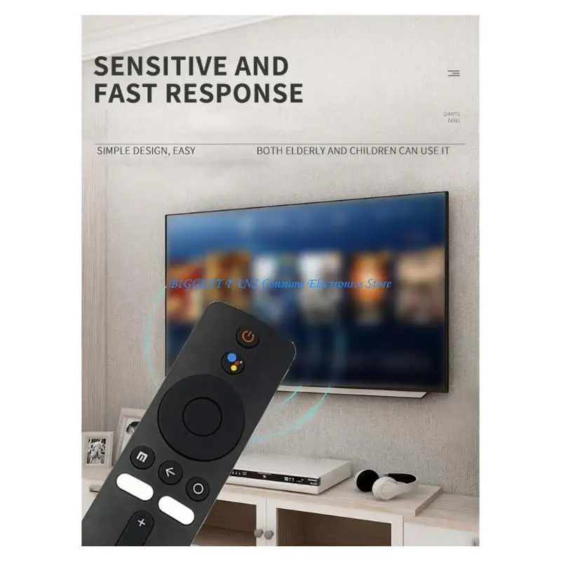 Ergonomic Design Remote Control Soft touches Button Durability Construction for BOX S, 4X TVs Comfortable Long Term Use