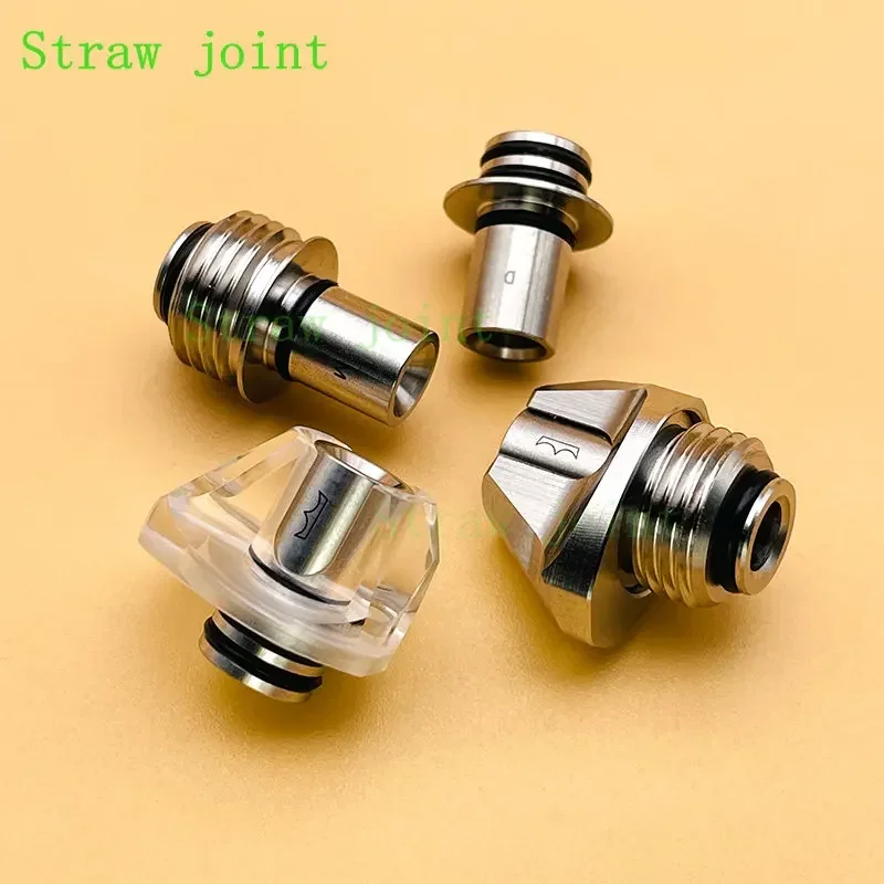 Joint de paille acrylique en acier inoxydable, buse d'égouttement polygone 510, 1 pièce