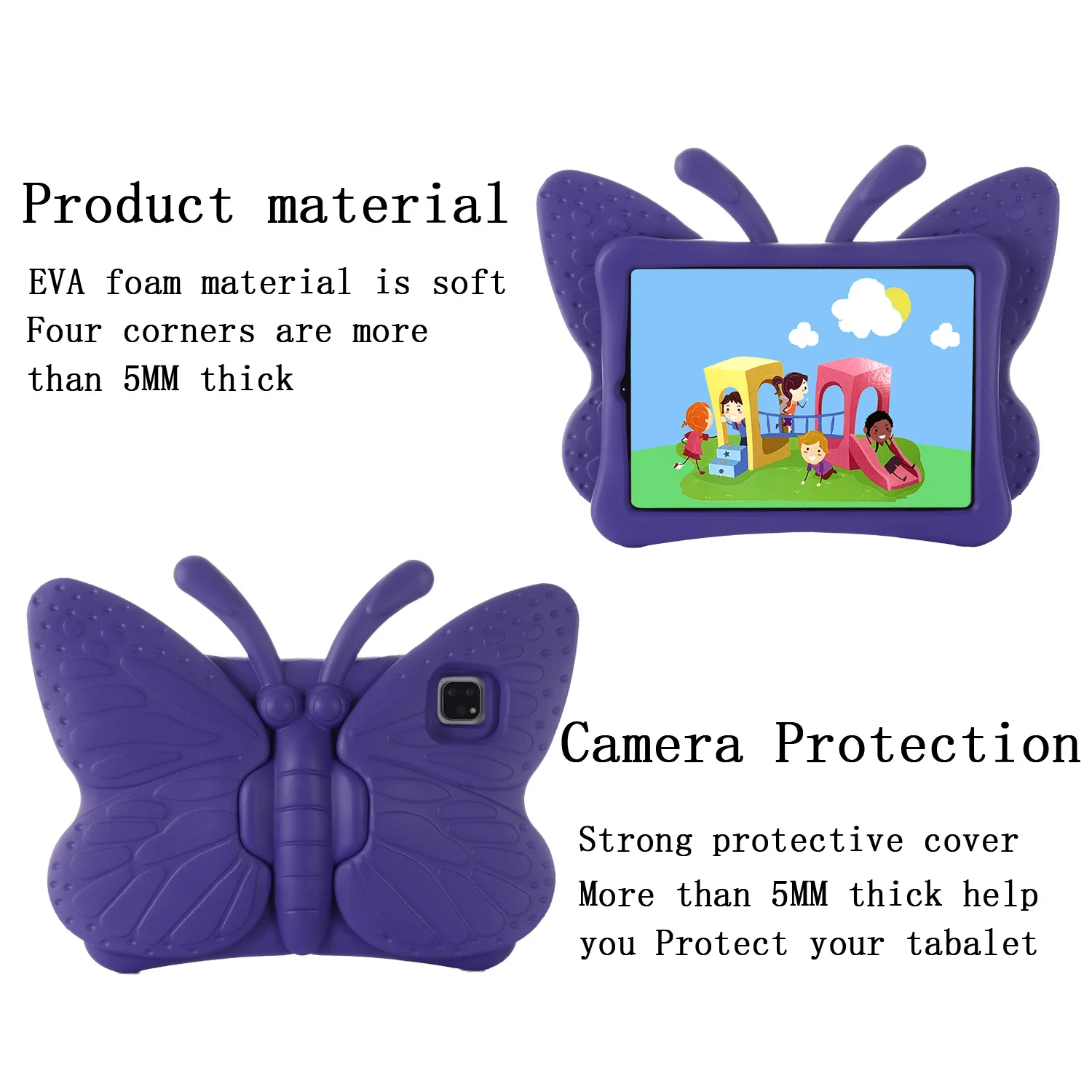 Cute Cartoon 3D Butterfly Case for iPad 10.9 2022 Air 5 4 Pro 11 Kids EVA Cover For 9.7 10.2 10.5 inch Mini 6 5 4 3 2 1 Shell