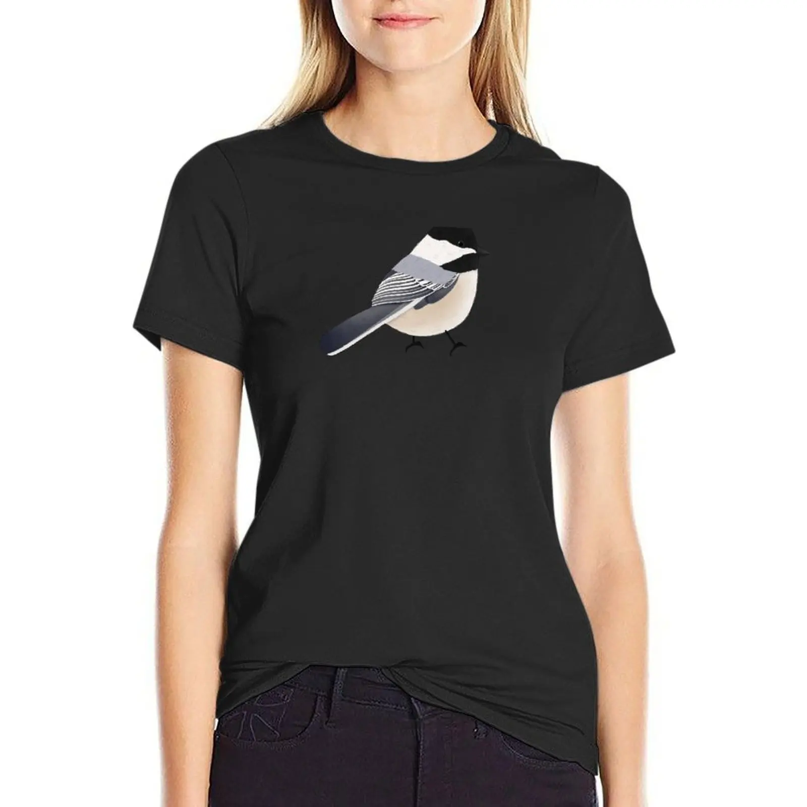 

Black-Capped Chickadee T-Shirt plus size tops tops Womens graphic t shirts