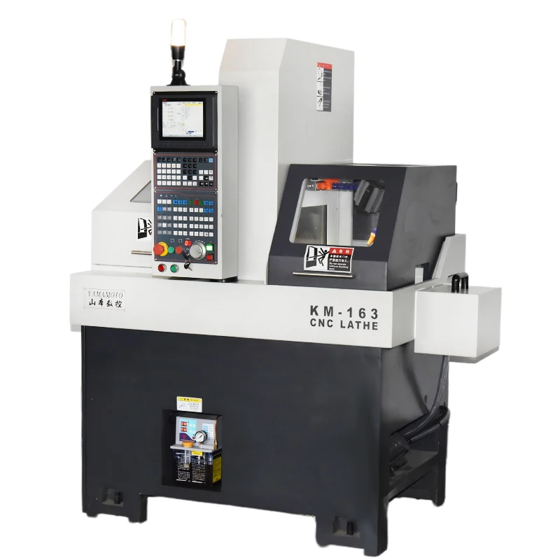 KM-163 High-functioning 3 Axis Single Spindle for Type Sliding Headstock CNC Turning Center  Control Heavy