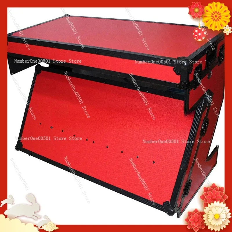Portable DJ Controller Stand Flight Case with Table, Storage Box Desk for Pioneer Mixer MC