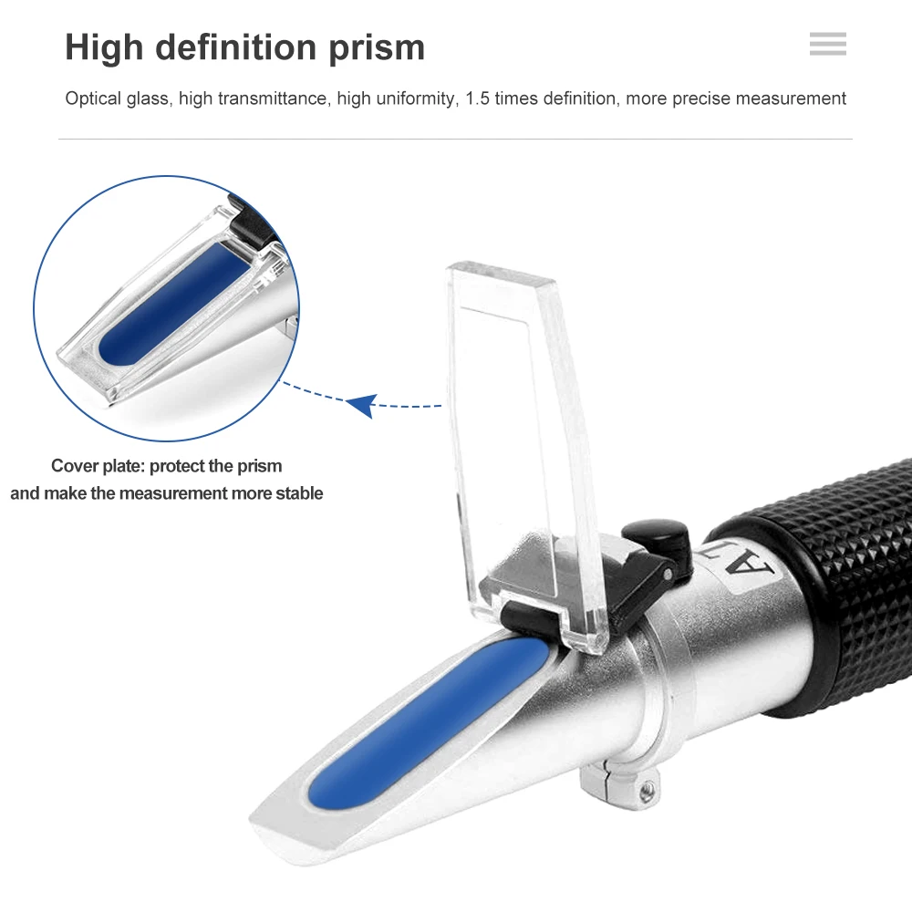 Alcohol Refractometer Handheld 0-80% Atc Geesten Tester Meter Alcoholmeter Liquor Wijn Inhoud Tester Zonder Doos