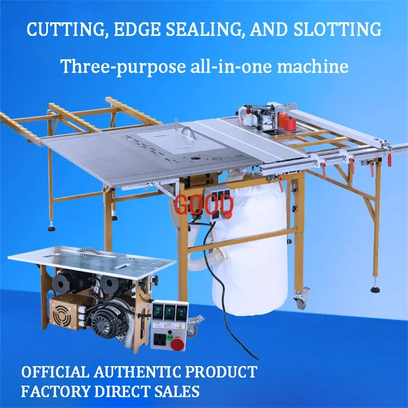 

2023 New Multifunctional Folding Woodworking Portable Mini Sliding Table Panel Saw 45-90 Degrees Cutting Machine EU plug