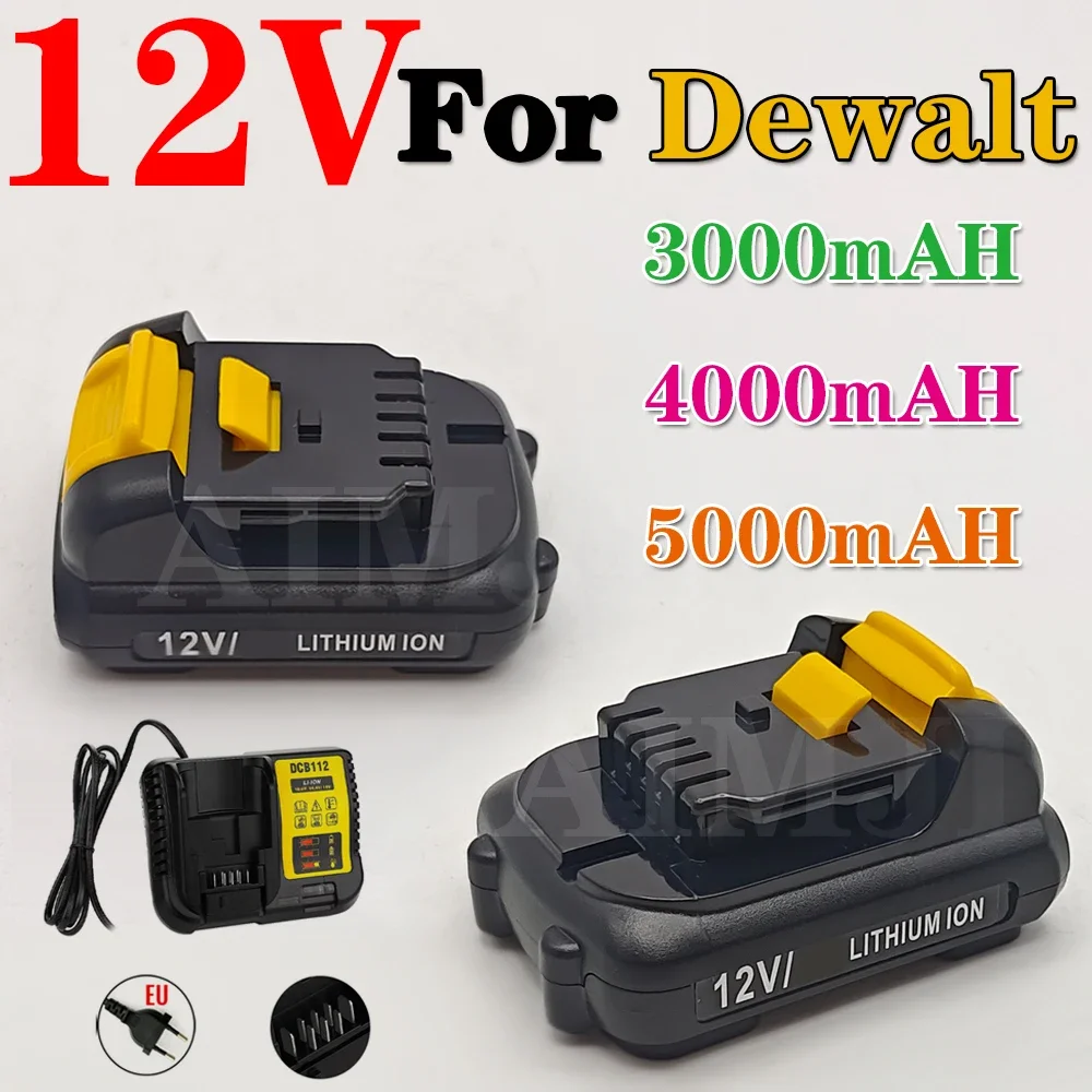 10.8V/12V Replacement for Dewalt DCB120 Lithium-ion Batteries 12V 3.0Ah Battery DCB123 DCB125 DCD710 Power Tools Battery