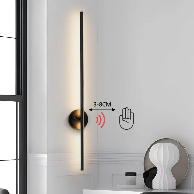 Imagem -02 - Indoor Hand Sweep Sensor Switch Led Wall Lights Lâmpadas de Parede para Corredor Corredor Quarto Interior Iluminação Sconce Ac85265v