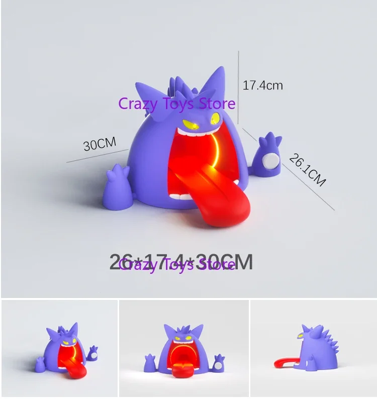 

In Stock Pokémon Pokémon Gengar 3-in-1 Wireless Charging Creative Birthday Toys Ornaments Collection Gifts
