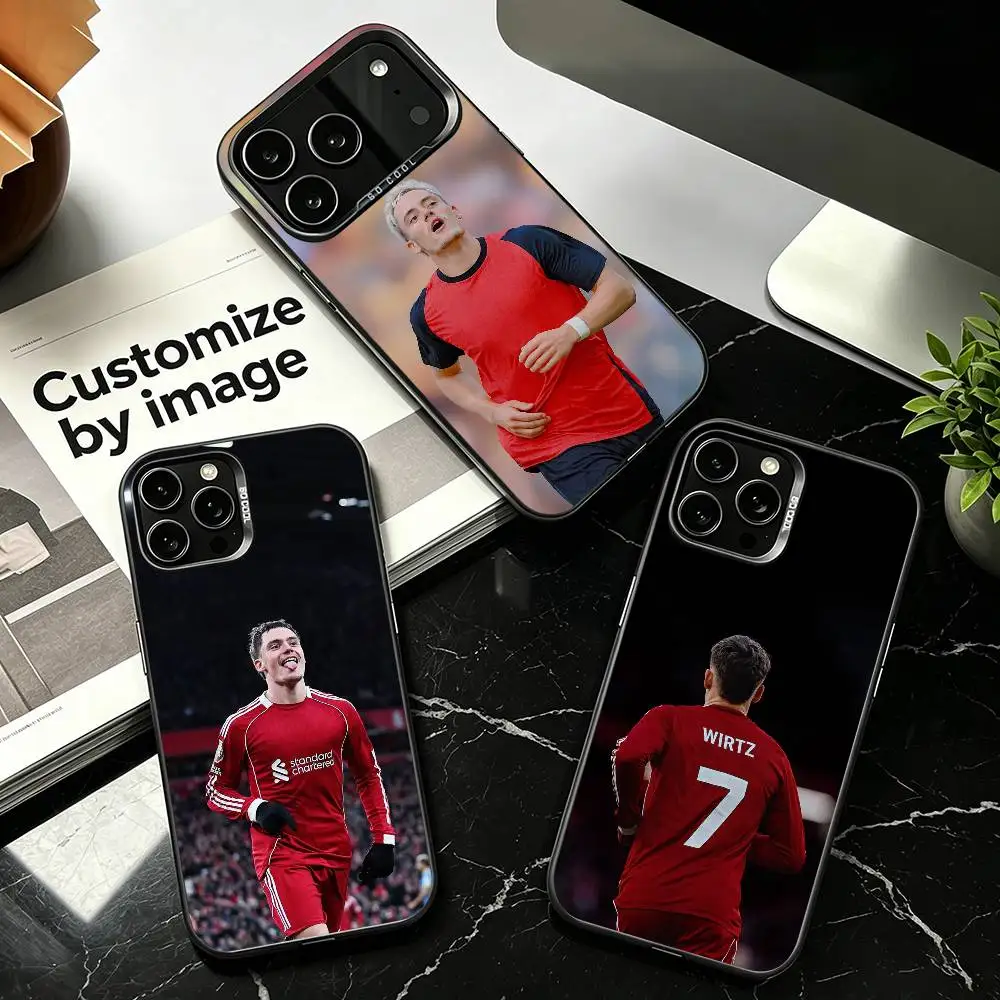 Funda para Teléfono Wirtz Football, Gran Venta, para iPhone 17, 16, 15, 14, 13, 12 Plus, Pro Max, XS, Cubierta Interior Plateada de Color
