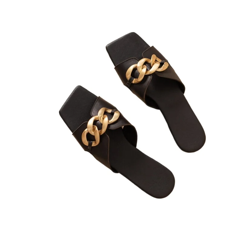 BLXQPYT الشقق النساء الصنادل الجلدية المصارع الفاخرة المصممين نعال شاطئ ضوء تنفس البوهيمي أحذية أنيقة 22-40 #2