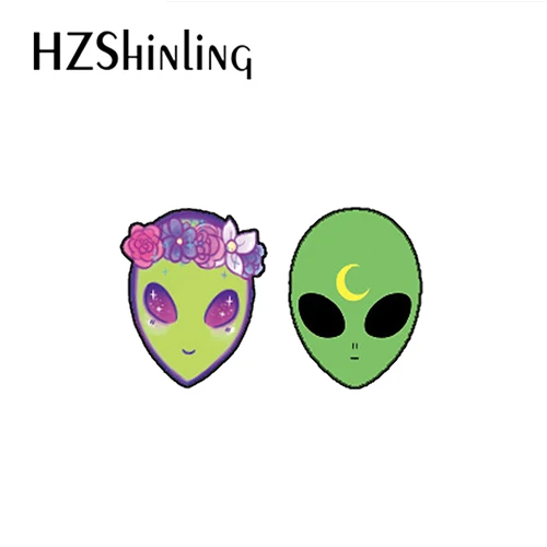 New Arrival Lovely Aliens UFO Cartoon Epoxy Acrylic Resin Stud Earrings Alien Cute Stud Earrings Handmade Gifts