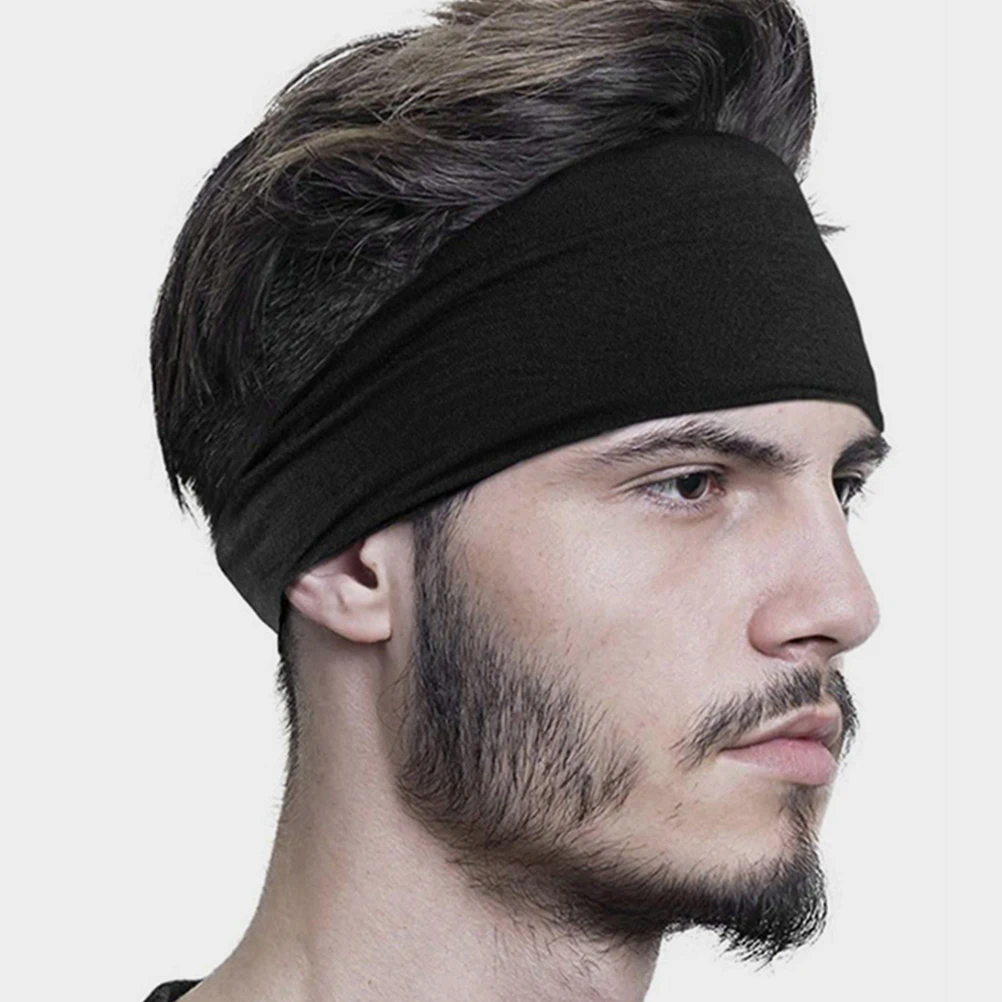 

4 Pcs Yoga Headbands Hair Bands For Hair For Male for Male Sweatbands Anti-Sweat Yoga Fitness Elastic Cloth Black