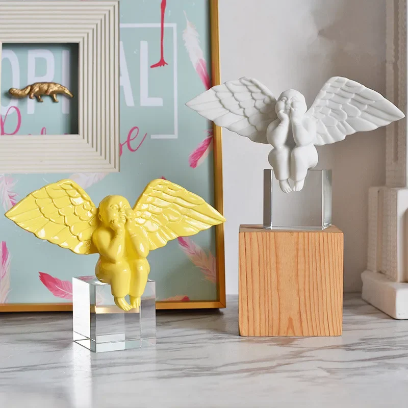 [MGT]-Creative Resin Angel Sculpture, Modern Home Decoration Crafts, Living Room and Room Decoration, European