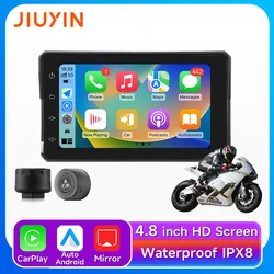 Motorcycle Gps Navigation Hd Screen Bluetooth Ipx7 Waterproof Tire Pressure Monitoring Wireless Apple Carplay Android Auto 4.8''