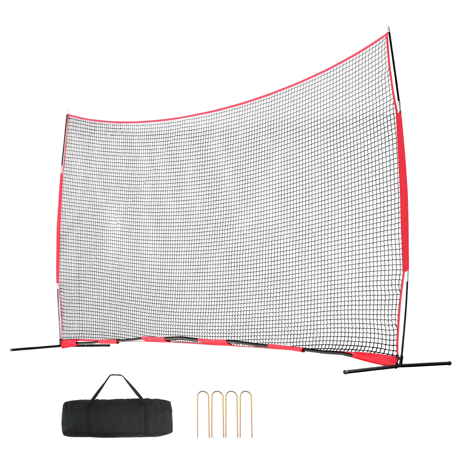 SucceBuy Barricade Backstop NetBall Sport Barrier Netting Portable Practice Equipment with Carry Bag Protect Screen for Training