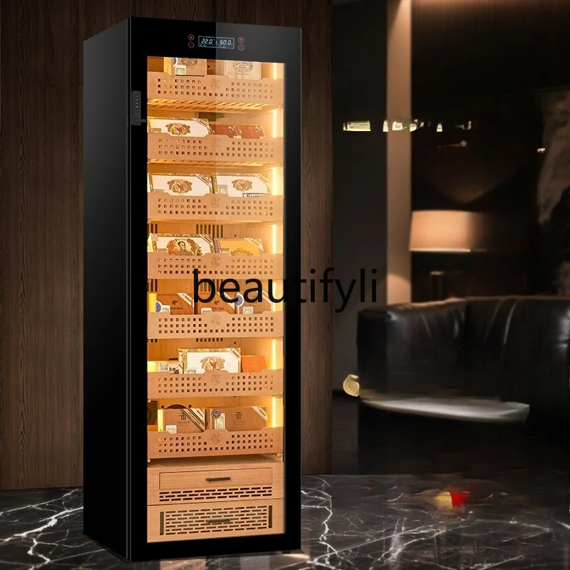 

Constant temperature and humidity cedar wood ammonia removal household moisturizing smart red wine refrigerator combination lock