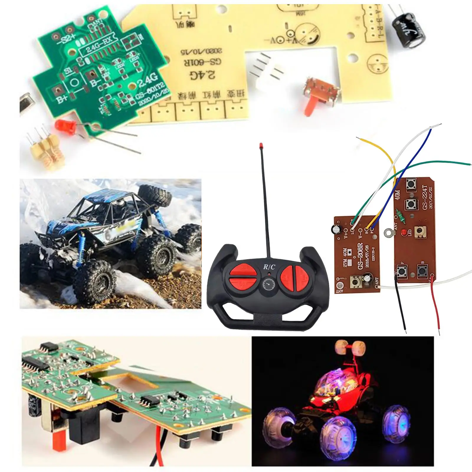 RC Remote Controller and Receiver Board 40MHz Circuit for Remote Control Car