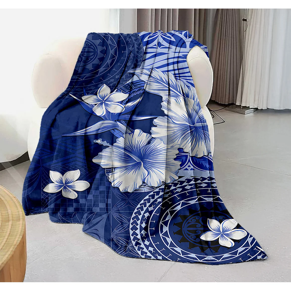 Selimut bermotif anggrek biru  - Home Textile ulasan dan harga