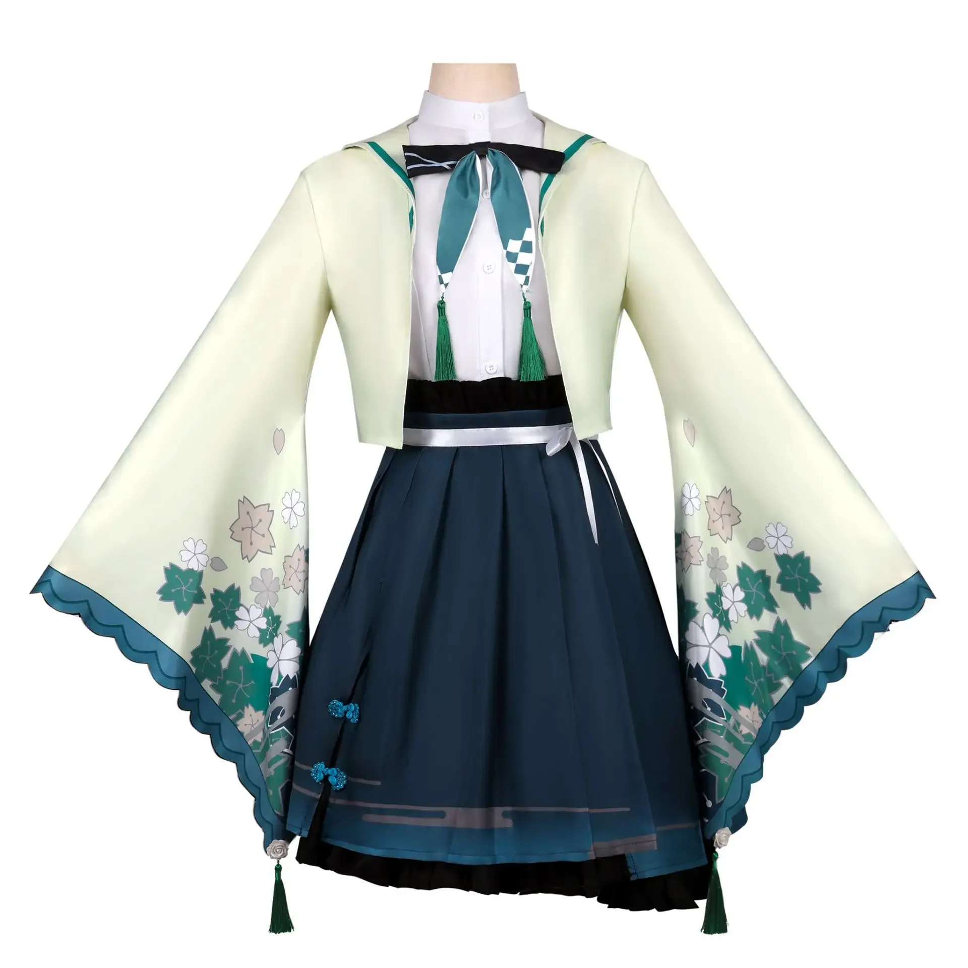 

Новинка 2024 года, игровой проект Sekai Nene, кимоно, пальто, платье, женский костюм Лолиты PJSK Kusanagi Nene, костюм для косплея, парик, Хэллоуин Comic Con