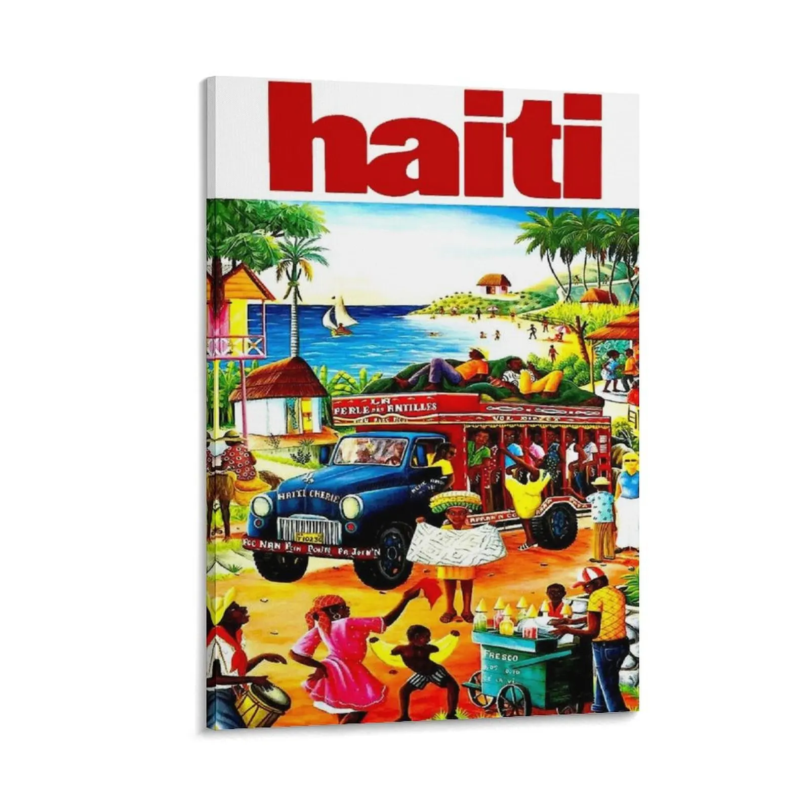 

HAITI : Vintage Travel and Tourism Advertising Print Canvas Painting home decoration luxury Paintings room decorations aesthetic