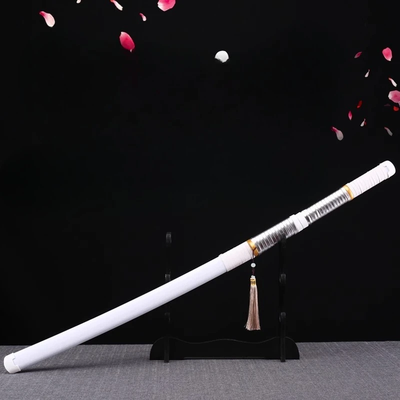 

100cm Wooden Knife with Sheath Tang Hengdao Sword Drawn Sword Samurai Blade Training Practice Item Unbladed