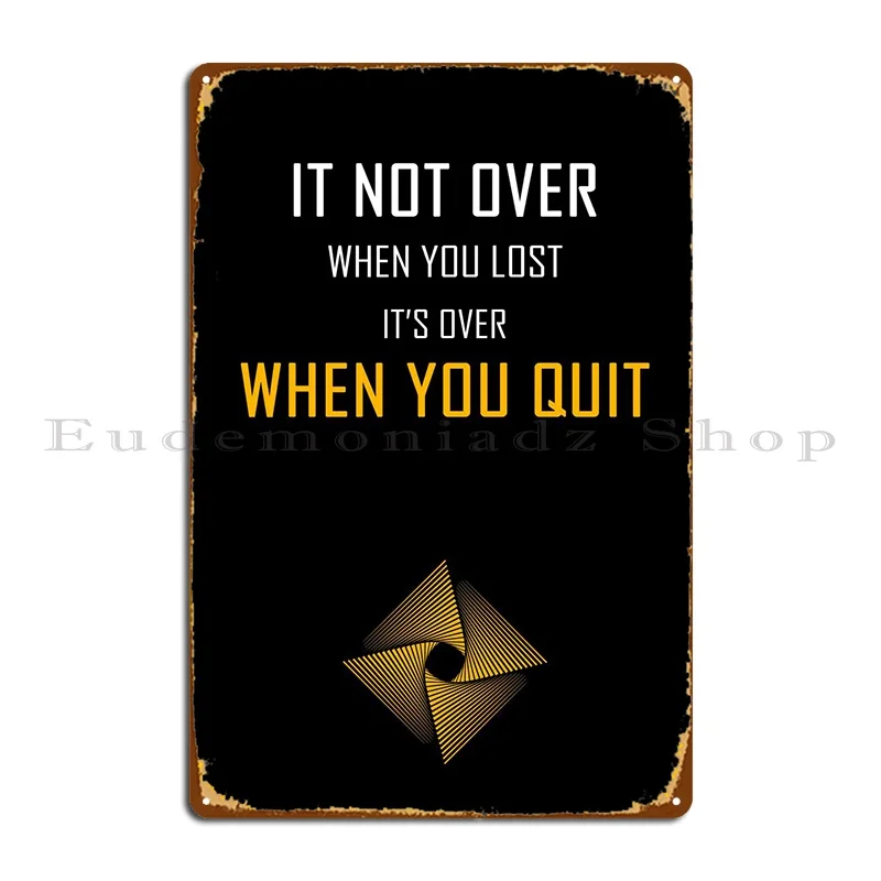 Never Quit Metal Signs Vintage Kitchen Wall Cave Design Cinema Tin Sign Poster