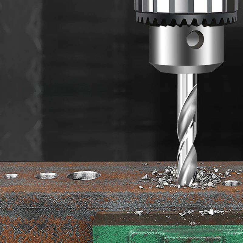 M2 High Speed Steel Drill Precision Fully Ground Straight Shank Twist Drill for Stainless Steel Metal Wood Plastic Drilling