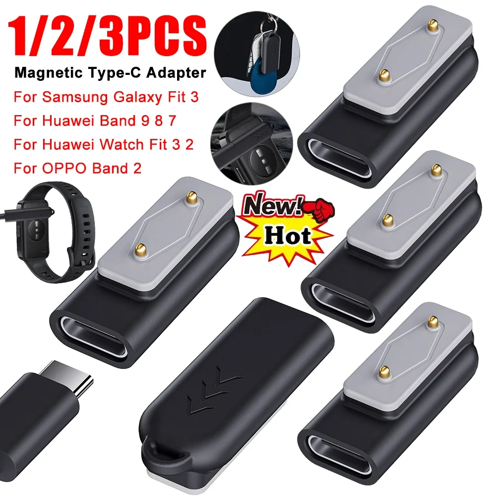 

Зарядное устройство для Samsung Galaxy Fit 3, адаптер для умных часов, USB C, зарядный кабель, преобразователь, магнитный контакт для Samsung Galaxy Fit 3