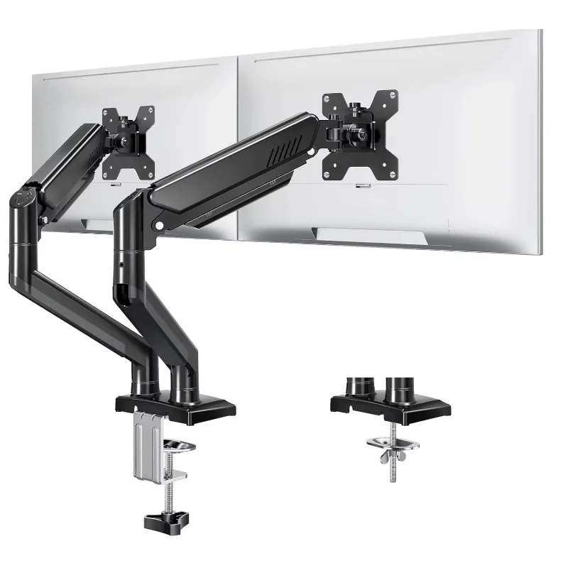 Dual Monitor Desk Mount Bracket Fits 13-27 Inch Screens Holds 2-12kg Per Screen For Two Computer Displays