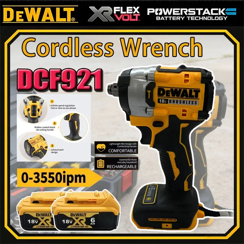 

Аккумуляторный ударный гайковерт DEWALT DCF921 1/2 дюйма с регулируемой скоростью, для аккумуляторов 18В