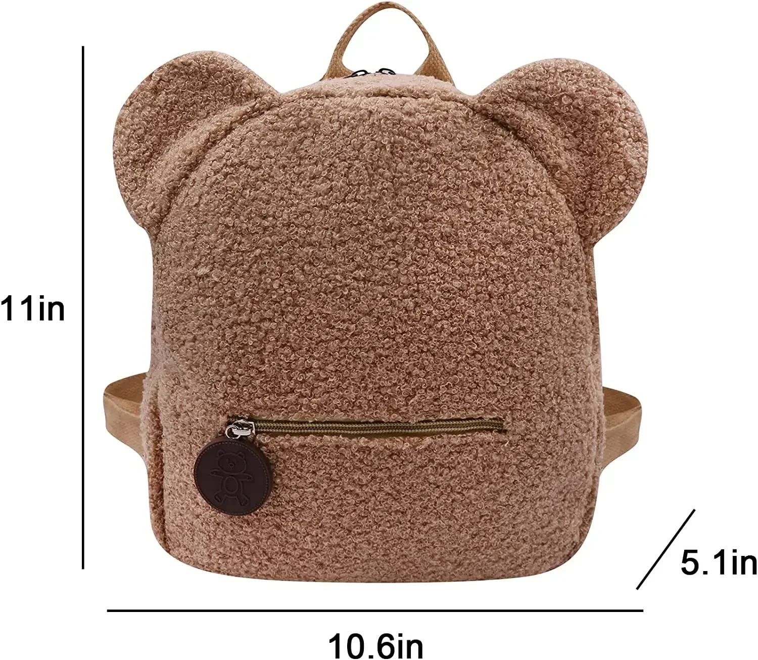 Personalized Embroidered Toddler Backpack Bag Lightweight Plush Bear Bag Kids Custom Name Backpack Gift for Boys Girls Ladies