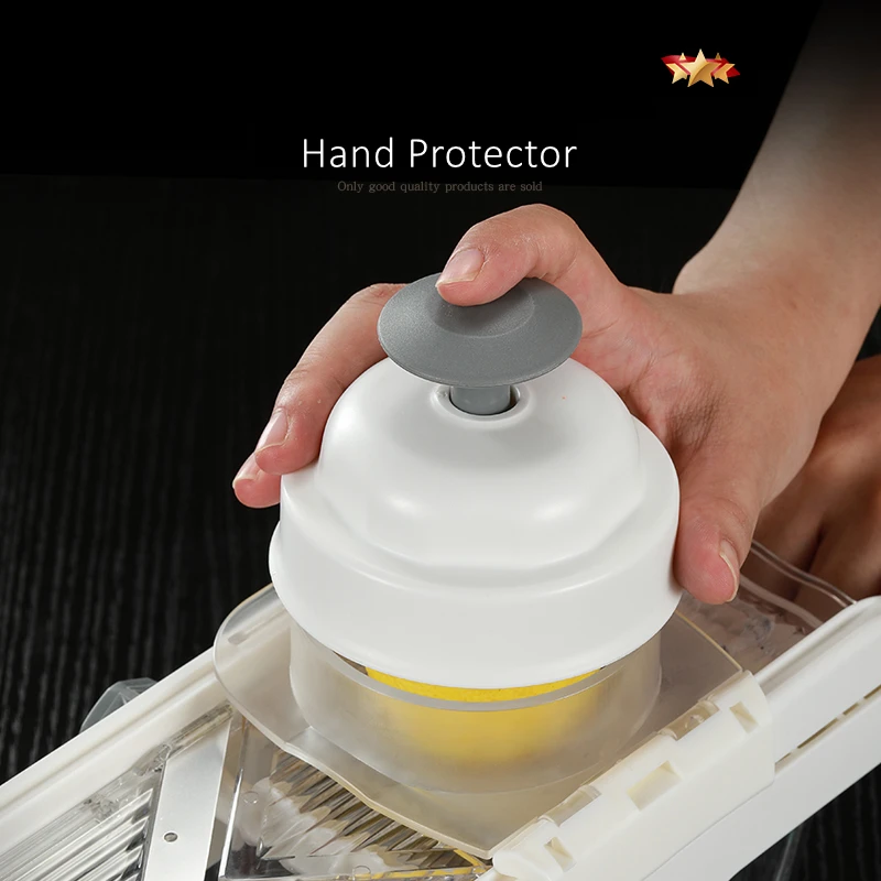 LFGB Certified Stainless Steel Mandolin Ultra Sharp Blade Kitchen Grater Efficiently Fruit and Vegetable Chopper for Chef