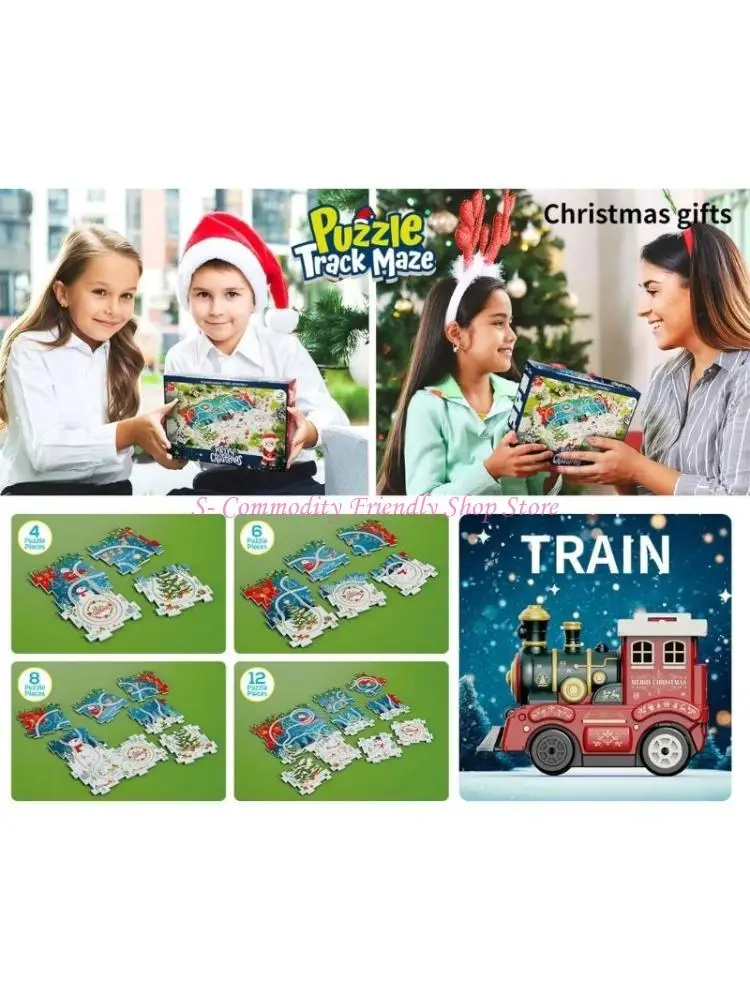 

85AE Creative Adventure Puzzle Track Building Set for Kids Fun Interactive Toy Puzzle Track with Electric Train for Toddlers