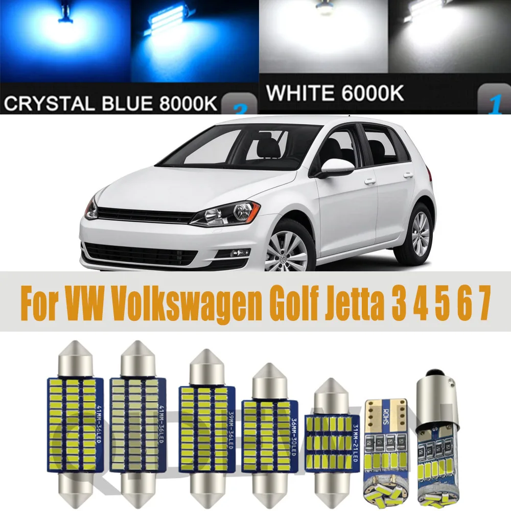 For VW Volkswagen Golf Jetta 3 4 5 6 7 MK3 MK4 MK5 MK6 MK7 Passat B4 B5 B6 B7 CC Polo 6R 6C 9N AW Interior LED Light Kit Canbus
