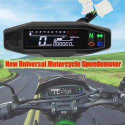 Yeni evrensel motosiklet kilometre saati Moto Dashboard yağ ölçer takometre dijital metre sensörü rus KR200 için Set kilometre sayacı