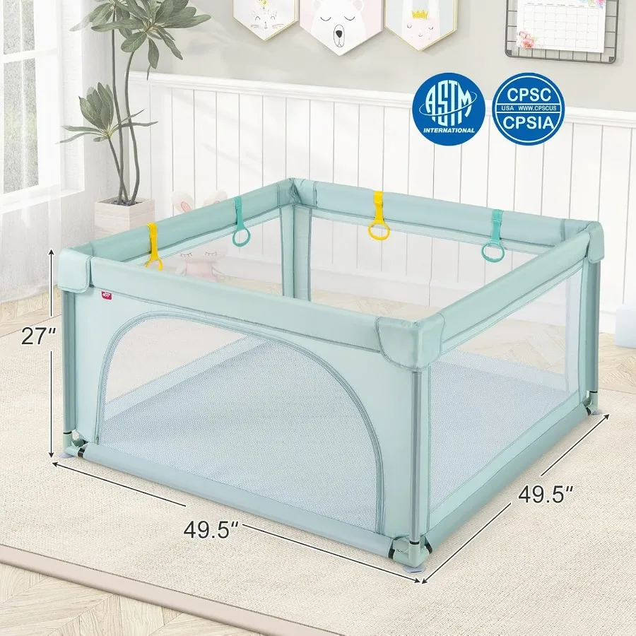 Box per bambini Parco extra large per neonati con 50 palline oceaniche Cancelli di sicurezza per neonati con recinzioni antiscivolo con traspirante