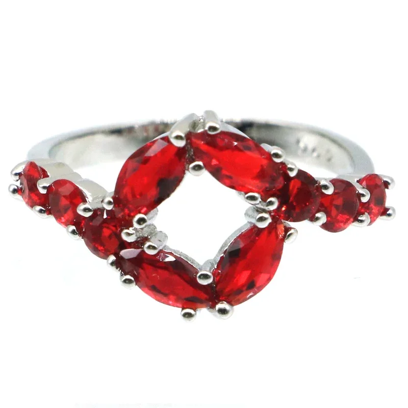 

2,5 г настоящие кольца из стерлингового серебра 925 пробы по индивидуальному заказу, швейцарский синий топаз, танзанит, красный кровь, рубин, CZ, женские