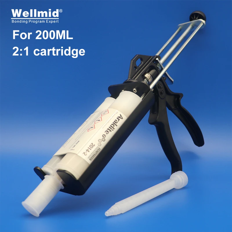 Araldite 200ml 2:1 Cartucho ab Pistola de Energia Manual de Calafetagem Dispensador de Mistura Dispensador 20142 Toda a Pistola de Cola de Metal