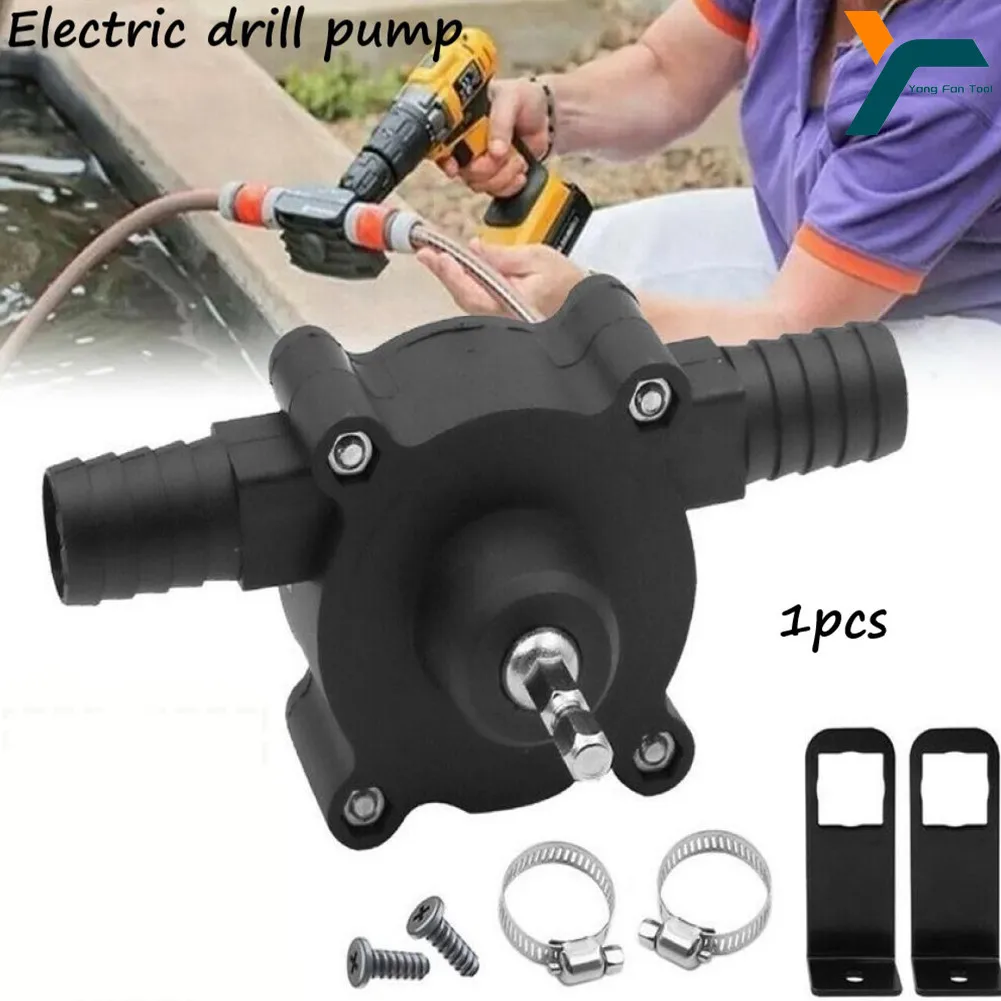 

Hand Electric Drill To Water Oil Pump Heavy Duty Self-Priming Transfer Pump Fluid Pump Portable Converter Adapter Home Garden